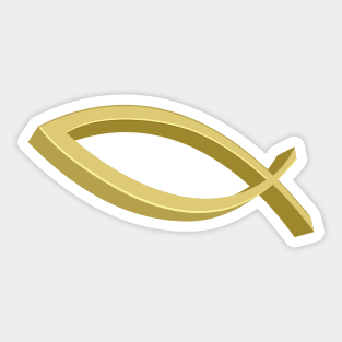 IXTUS - fish, an ancient sign of the early Christians Sticker